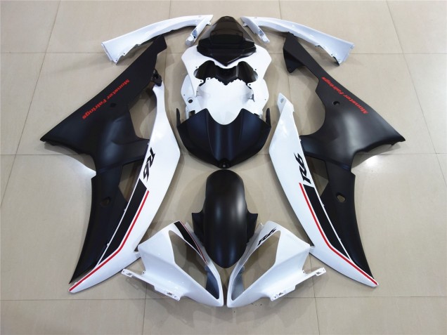 Blanc Avec Style Noir Personnalisé OEM 2008-2016 Yamaha R6 Carénage Moto Blanc Avec Style Noir Personnalisé OEM 2008-2016 Yamaha R6 Carénage Moto