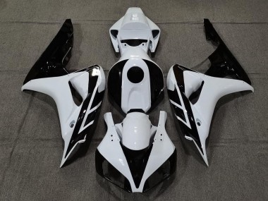 Blanc Brillant & Noir 2006-2007 Honda CBR1000RR Carénage Moto