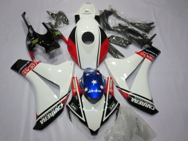 Blanc Carrera 2008-2011 Honda CBR1000RR Carénage Moto