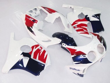 Blanc Rouge & Bleu 1990-1998 Honda CBR250RR Carénage Moto