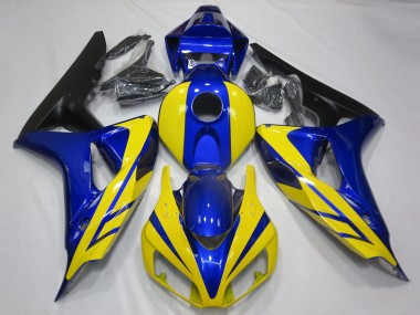 Bleu & Jaune 2006-2007 Honda CBR1000RR Carénage Moto