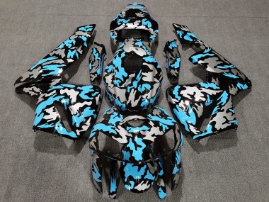 Camouflage & Bleu Clair 2005-2006 Honda CBR600RR Carénage Moto
