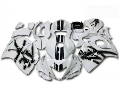 Carénages Moto Suzuki GSXR 1300 Hayabusa 2008-2020 - Blanc Perle Noir