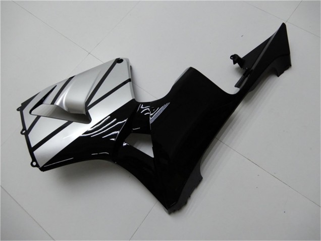 Carénages Moto Honda CBR600RR 2003-2004 - Argent Noir Brillant Bande