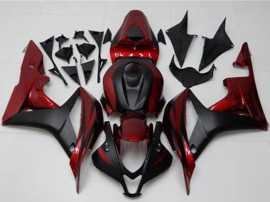 Kits Carénage Moto Honda CBR600RR 2007-2008 - Rouge Noir Mat