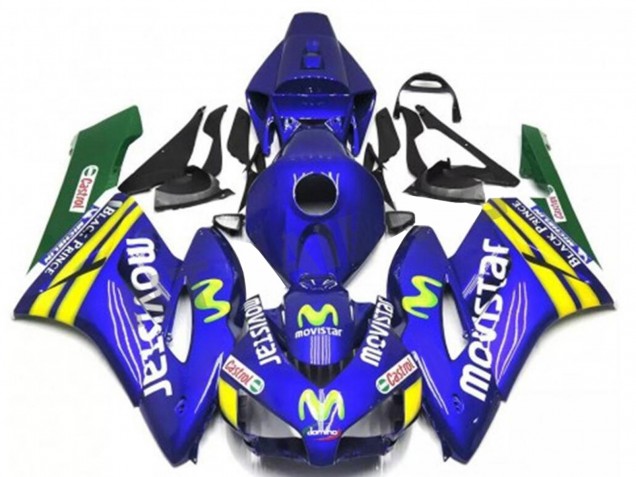 Carénages Moto Honda CBR1000RR 2004-2005 - Bleu Jaune Vert MoviStar Rouge Castrol