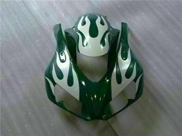 Carénages Moto Honda CBR1000RR 2006-2007 - Blanc Vert Flamme