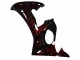 Carénage Moto Yamaha YZF R6 2003-2004 - Noir Brillant Rouge Flamme