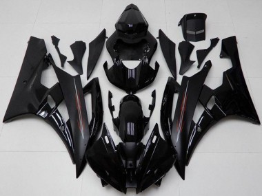Kits Carénage Moto Yamaha YZF R6 2006-2007 - Noir Brillant Noir Mat
