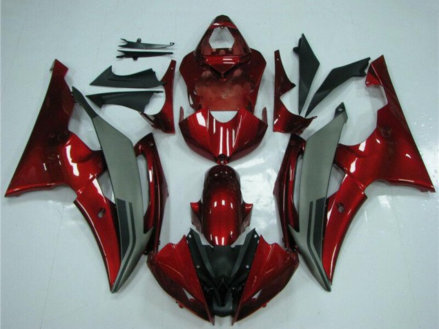 Carénages Moto Yamaha YZF R6 2008-2016 - Rouge Gris