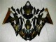 Carénages Moto Yamaha YZF R6 2008-2016 - Noir Brillant Or Flamme