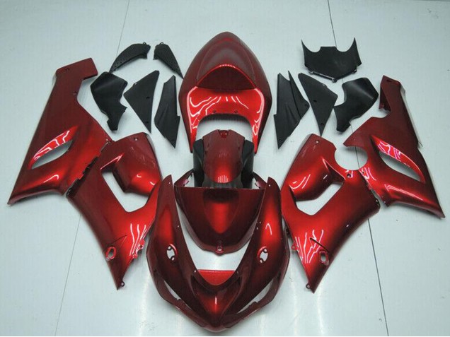 Carénages Moto Kawasaki ZX6R 2005-2006 - Bonbon Rouge