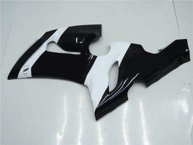 Carénages Moto Kawasaki ZX6R 2005-2006 - Blanc Noir Brillant