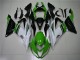 Carénages Moto Kawasaki ZX6R 2013-2018 - Vert Blanc Noir Brillant