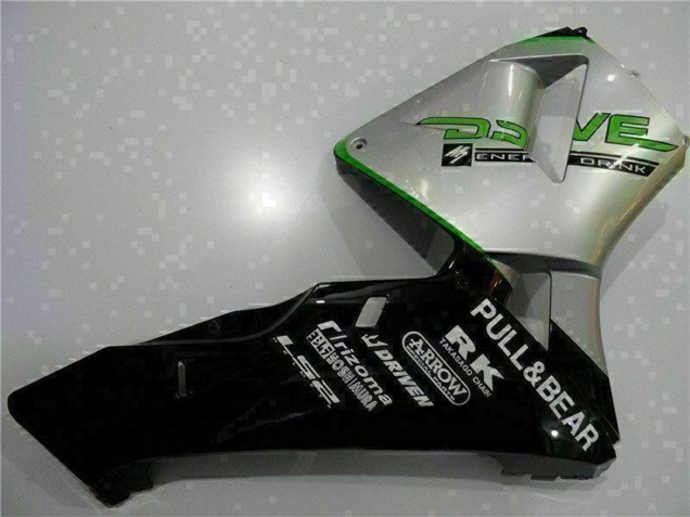Carénage Moto Honda CBR600RR 2003-2004 - Argent Vert Noir Brillant