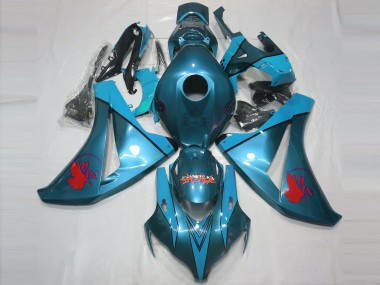 Carénages Moto Honda CBR1000RR 2008-2011 - Bleu Sarcelle Rouge