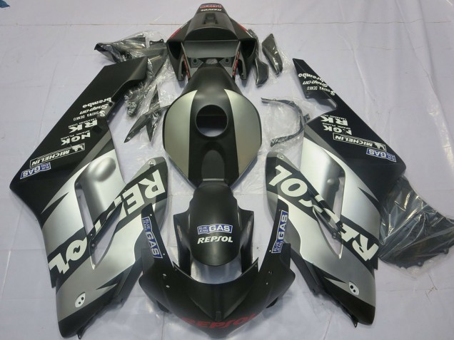 Carénages Moto Honda CBR1000RR 2004-2005 - Argent Gris Noir Mat Repsol