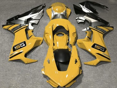 Carénages Moto Honda CBR1000RR 2017-2023 - Moutarde Jaune Blanc Argent Noir Brillant DSI