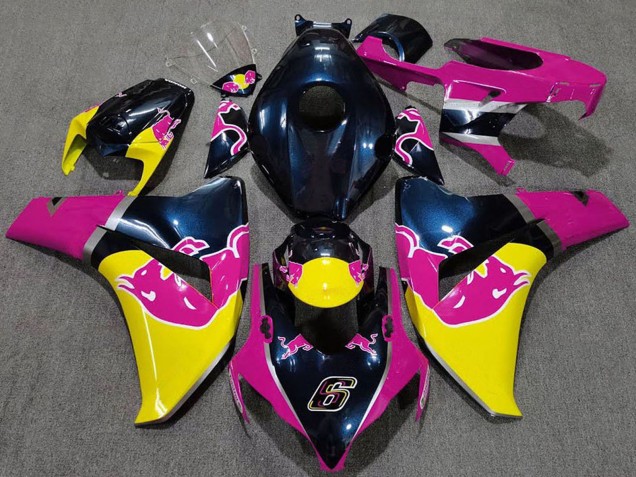 Carénages Moto Honda CBR1000RR 2008-2011 - Bleu Foncé Rose Jaune Red Bull