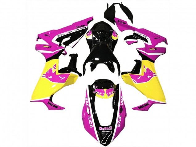 Carénages Moto Honda CBR1000RR 2017-2023 - Rose Jaune Noir Brillant Red Bull
