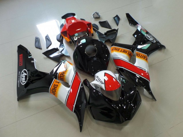 Carénages Moto Honda CBR1000RR 2006-2007 - Orange Blanc Rouge Noir Brillant Pirelli Courses