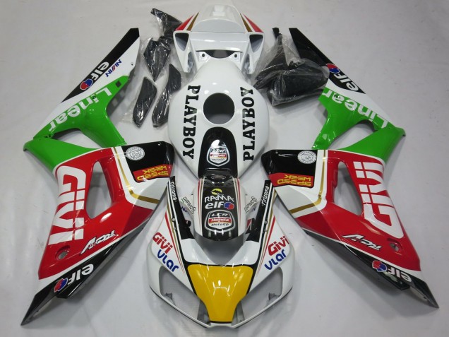 Carénages Moto Honda CBR1000RR 2006-2007 - Blanc Rouge Vert Jaune Noir Givi PlayBoy