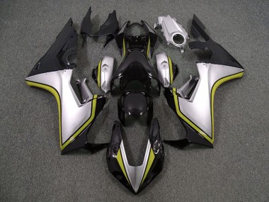 Carénages Moto Honda CBR1000RR 2017-2023 - Argent Jaune Noir Brillant