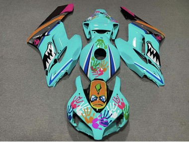 Carénages Moto Honda CBR1000RR 2004-2005 - Bleu Sarcelle Orange Rose Noir Requin