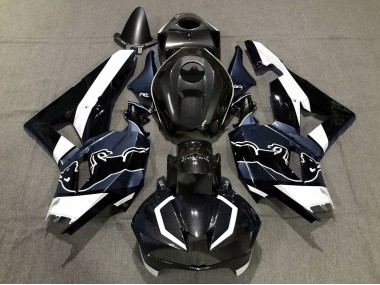 Carénages Moto Honda CBR600RR 2013-2023 - Noir Fibre de Carbone Blanc Bleu Taureau