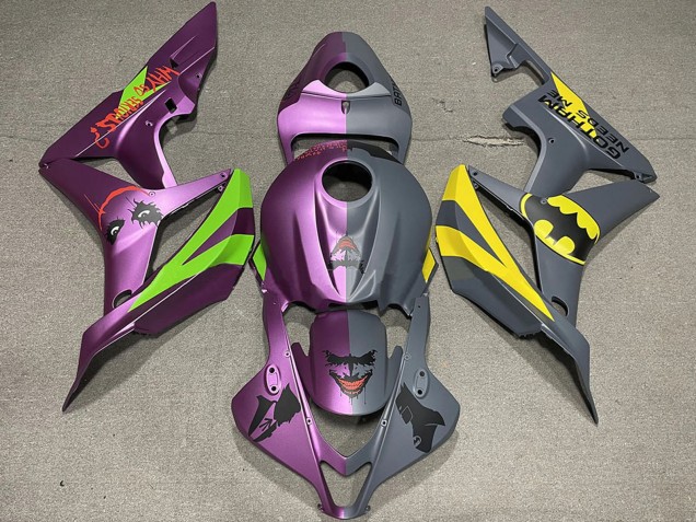 Carénages Moto Honda CBR600RR 2007-2008 - Gris Violet Bat Man vs Joker Matte