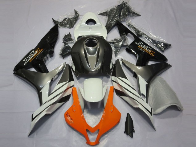 Carénages Moto Honda CBR600RR 2007-2008 - Blanc Gris Noir Brillant