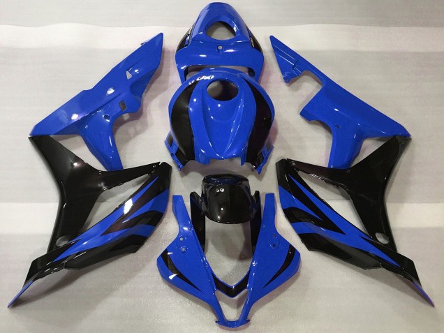 Carénages Moto Honda CBR600RR 2007-2008 - Bleu Noir Brillant OEM Style