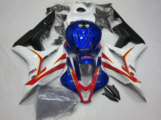 Carénage Moto Honda CBR600RR 2007-2008 - Blanc Rouge Bleu HRC