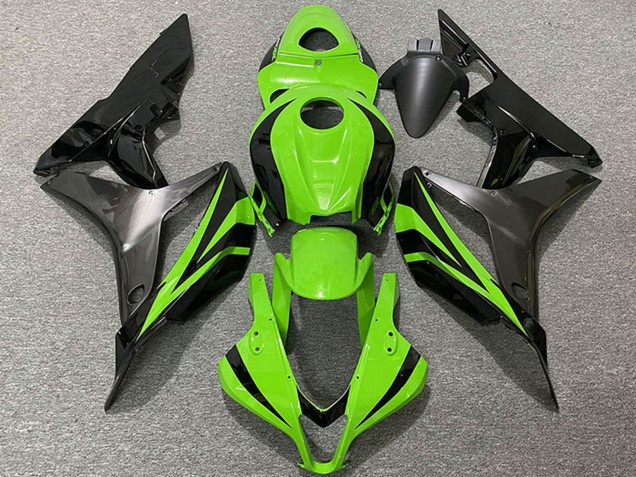 Carénages Moto Honda CBR600RR 2007-2008 - Vert Noir Brillant Gris OEM Style