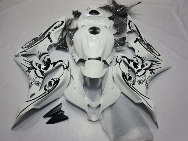 Carénages Moto Honda CBR600RR 2007-2008 - Blanc Noir