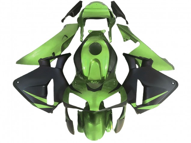 Carénages Moto Honda CBR600RR 2003-2004 - Lézard Vert Noir Mat