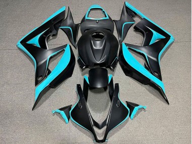 Carénage Moto Honda CBR600RR 2007-2008 - Cyan Bleu Noir Mat