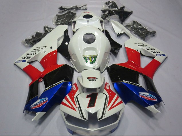 Carénages Moto Honda CBR600RR 2013-2026 - Blanc Rouge Bleu Noir Nombre 1