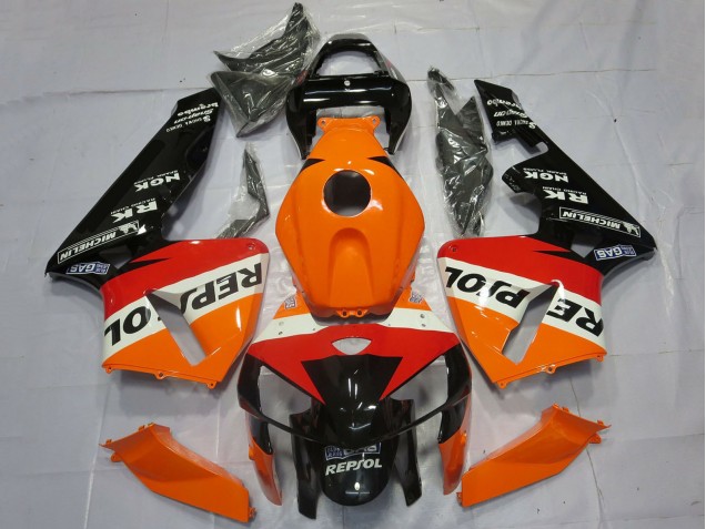 Carénages Moto Honda CBR600RR 2005-2006 - Orange Rouge Blanc Noir Repsol OEM Style