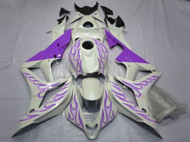 Carénages Moto Honda CBR600RR 2007-2008 - Blanc Violet Flamme