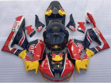 Carénages Moto Honda CBR600RR 2013-2023 - Bleu Foncé Jaune Red Bull