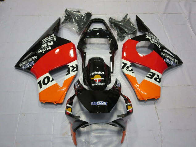 Carénages Moto Honda CBR954RR 2002-2003 - Orange Blanc Rouge Noir Repsol
