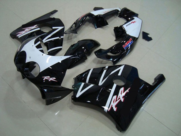 Carénages Moto Honda CBR250RR 1990-1998 - Blanc Noir Brillant HRC