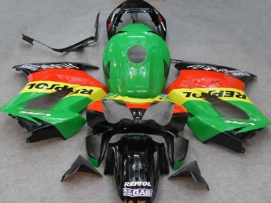 Carénages Moto Honda VFR 800 2002-2013 - Vert Jaune Rouge Noir Repsol
