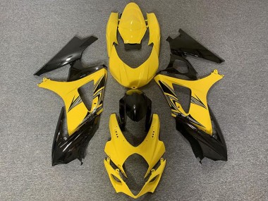 Carénages Moto Suzuki GSXR 1000 2007-2008 - Jaune Noir Brillant