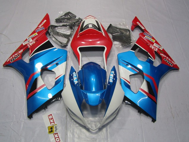 Carénages Moto Suzuki GSXR 1000 2003-2004 - Rouge Bleu Blanc
