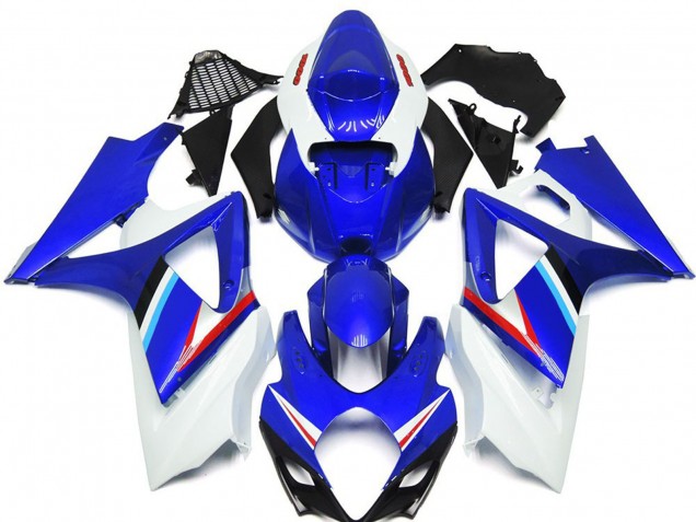 Carénages Moto Suzuki GSXR 1000 2007-2008 - Bleu Blanc Rouge Noir
