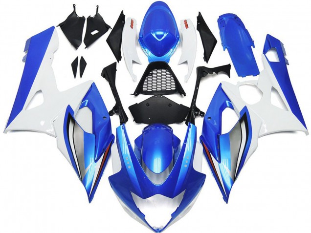 Carénages Moto Suzuki GSXR 1000 2005-2006 - Blanc Bleu