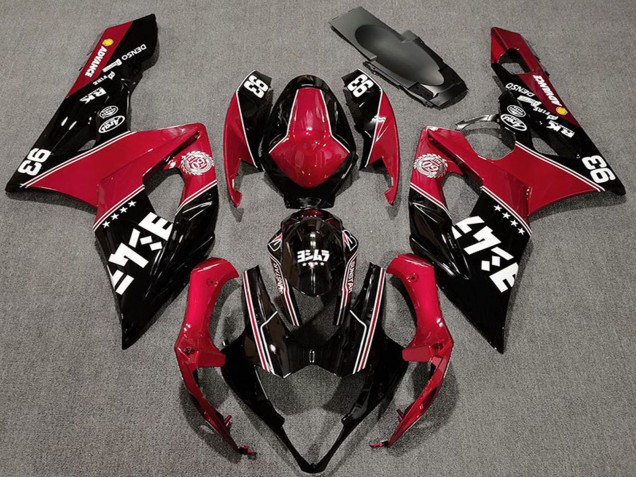 Carénages Moto Suzuki GSXR 1000 2005-2006 - Rouge Noir Brillant Blanc