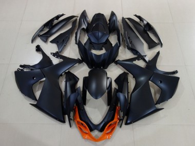 Carénages Moto Suzuki GSXR 1000 2009-2016 - Noir Mat Orange